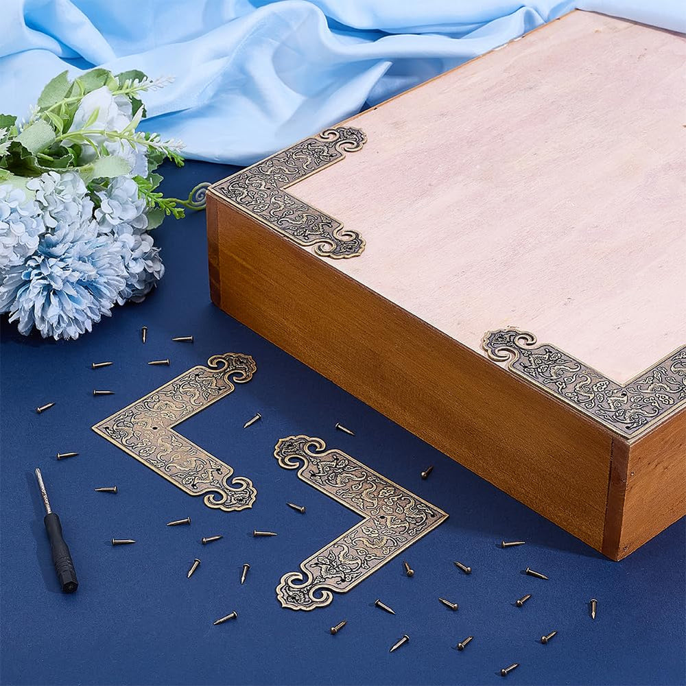 PH PandaHall brass screw-set supports secure fitting for corner protectors on furniture.