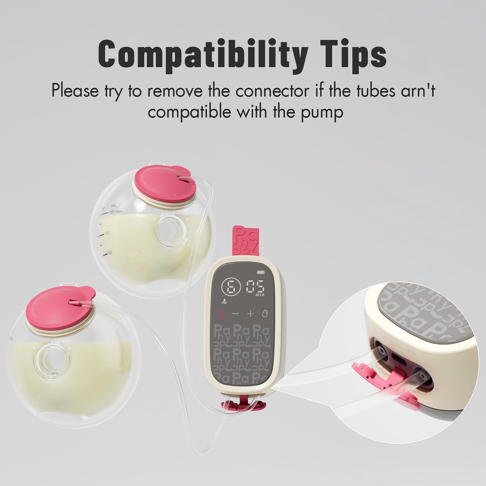 Phanpy easy-clean system with four parts, quick sterilization.