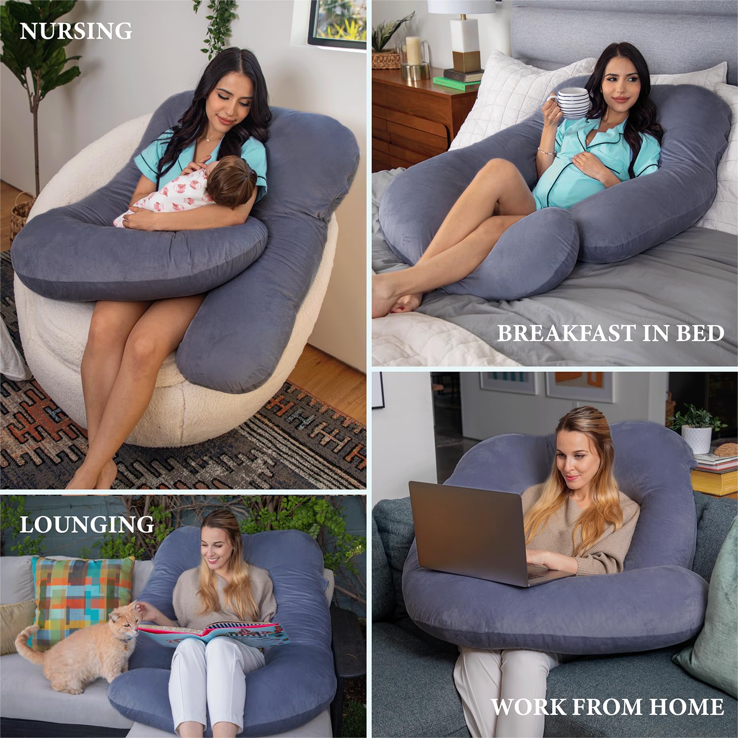 Pharmedoc back-and-body-support pillow cradles shoulders and knees for comfort.