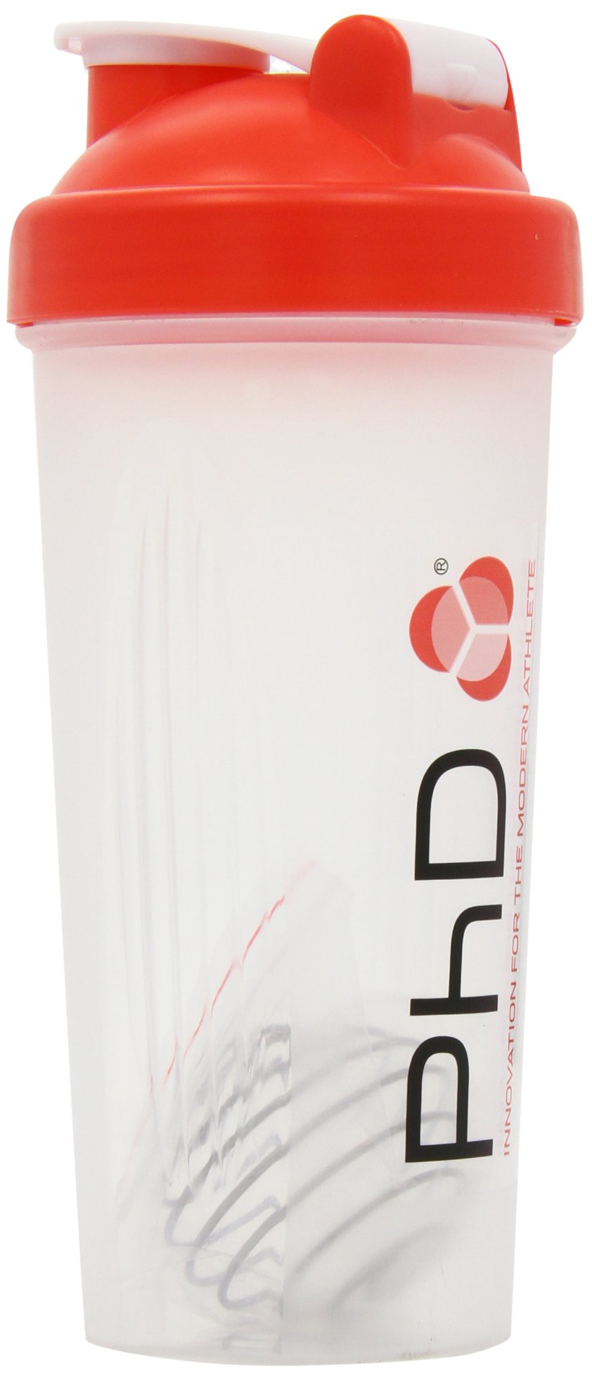 PhD Mixball Shaker 500ml leak-proof cap ensures mess-free transport.