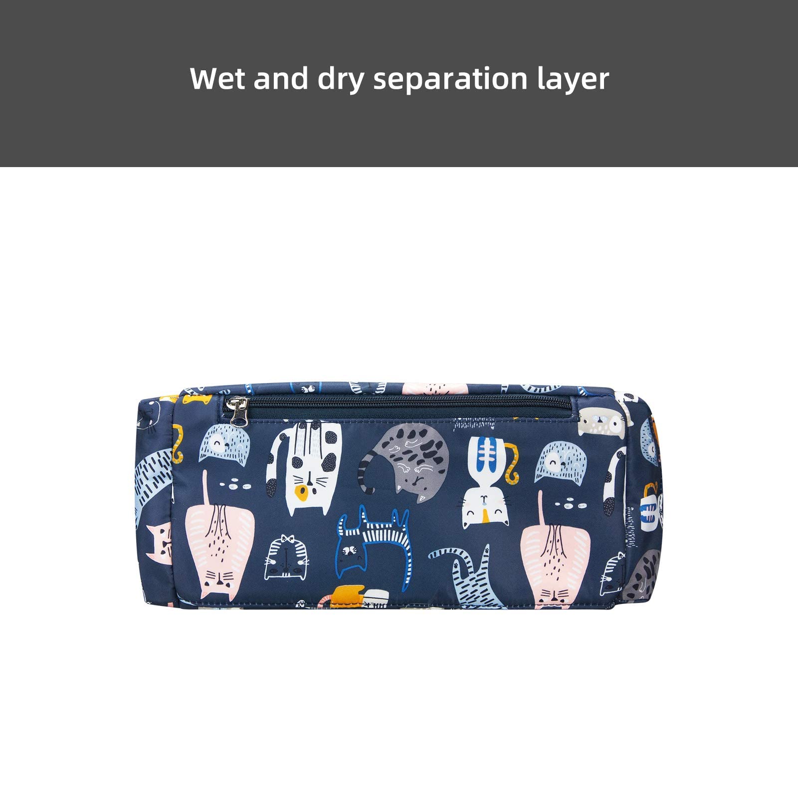PHEBEN Cat Paradise diaper bag tote easy to clean with damp cloth.