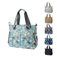 PHEBEN dessert-pattern diaper bag tote, stylish on-the-go organizer for parents.