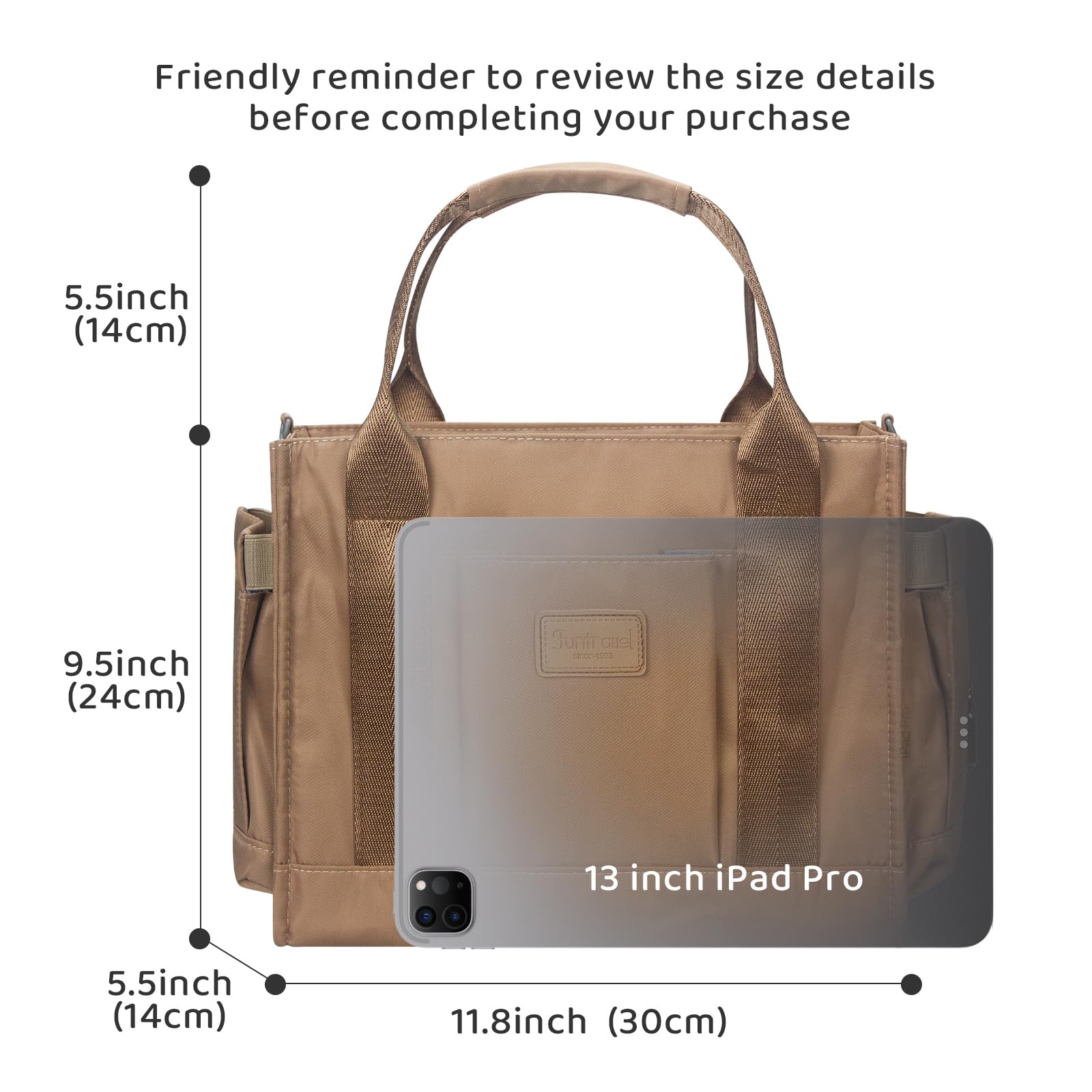 PHEBEN diaper tote bag multiple pockets for organization