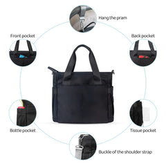 Convertible carry design of PHEBEN diaper tote for multiple styles