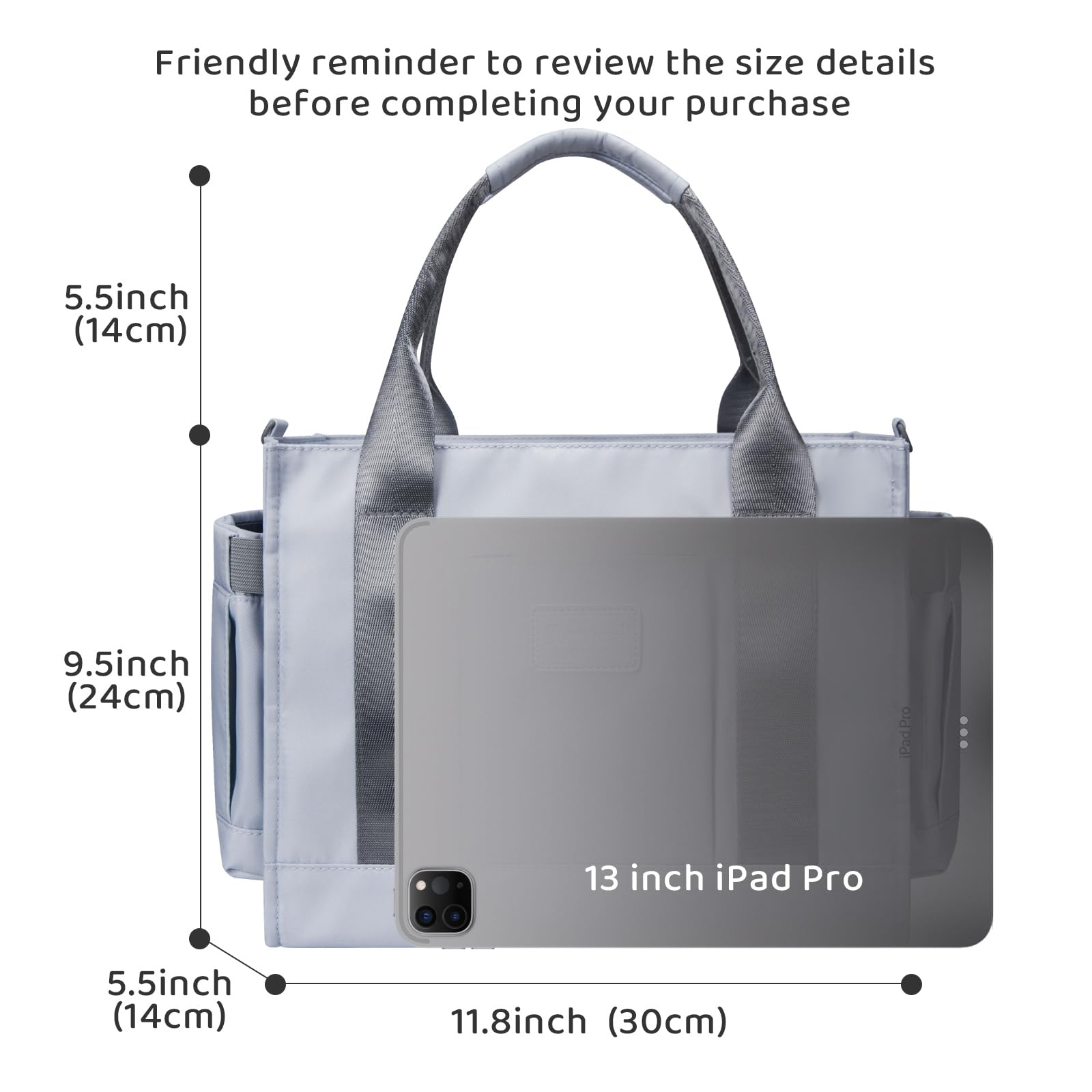 PHEBEN diaper tote internal pockets organize phones and keys for quick access