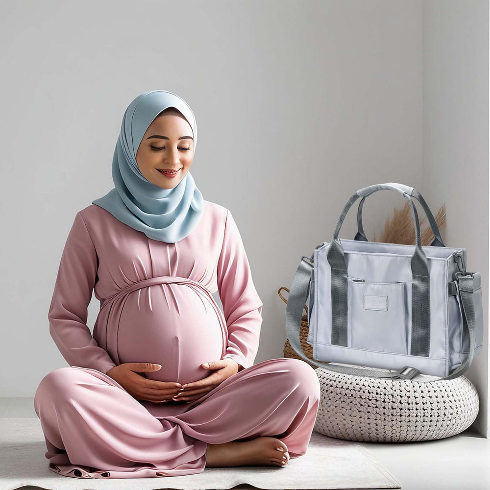 PHEBEN diaper tote spacious interior accommodates clothes and toiletries for trips