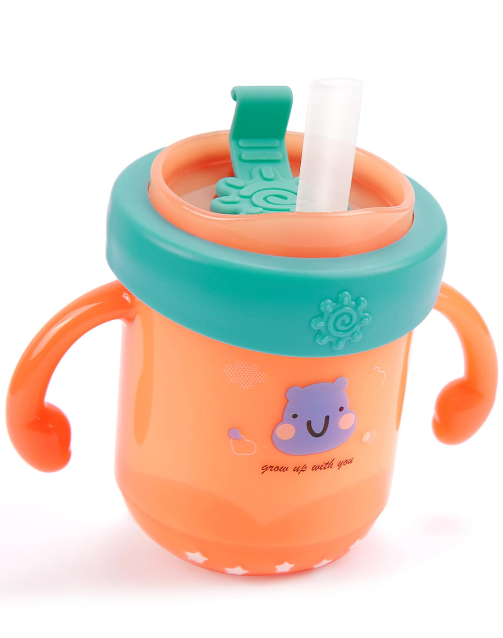 PHEENOWL kids stainless steel cup 10oz orange, durable for everyday hydration on the go.