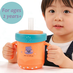 PHEENOWL leak-proof cup cap orange, prevents spills when tipped during sipping.
