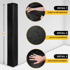 PHENEPUS all-weather wall pad stands up outdoors with waterproof cover.