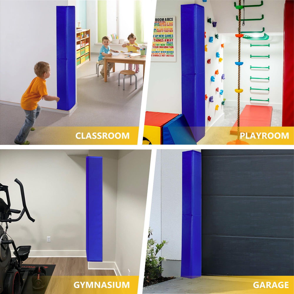 PHENEPUS blue corner pad suited for gyms, garages, and playrooms.