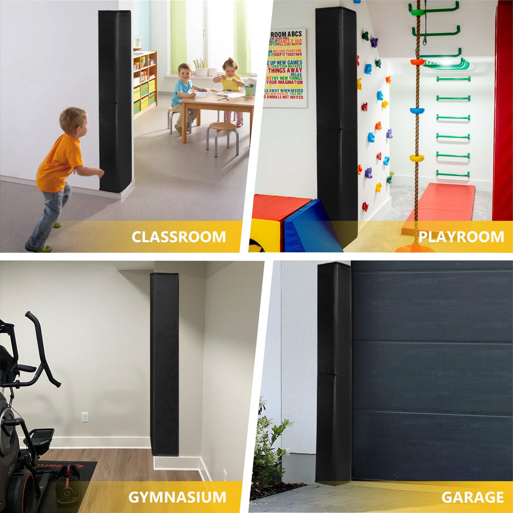 PHENEPUS versatile corner padding for schools, garages, gyms, and recreation spaces.