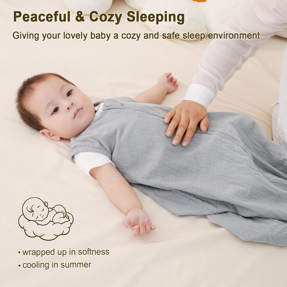 PHF sleep sack with internal zipper protector for skin safety