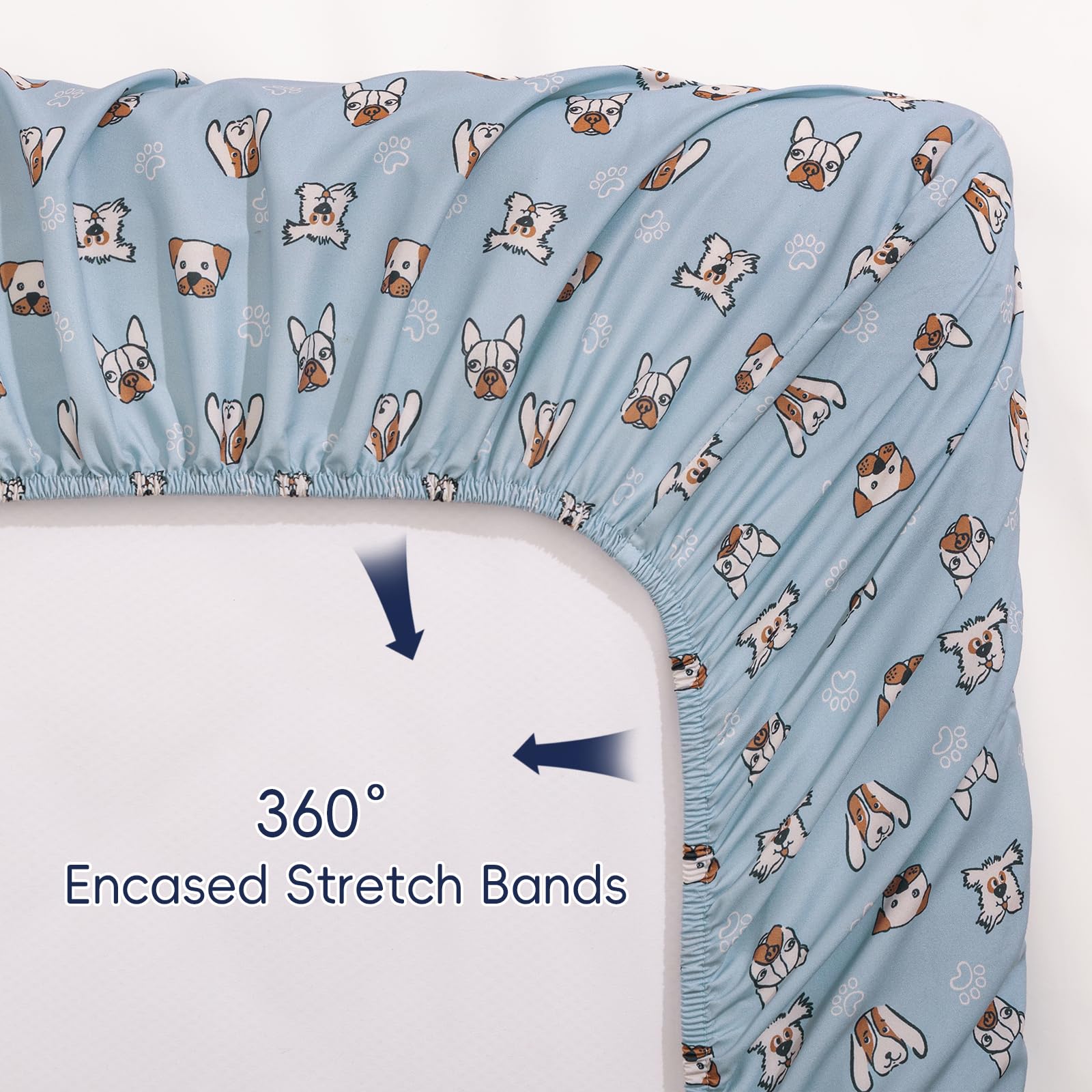 PHF crib sheets create a cozy baby room setup for peaceful naps