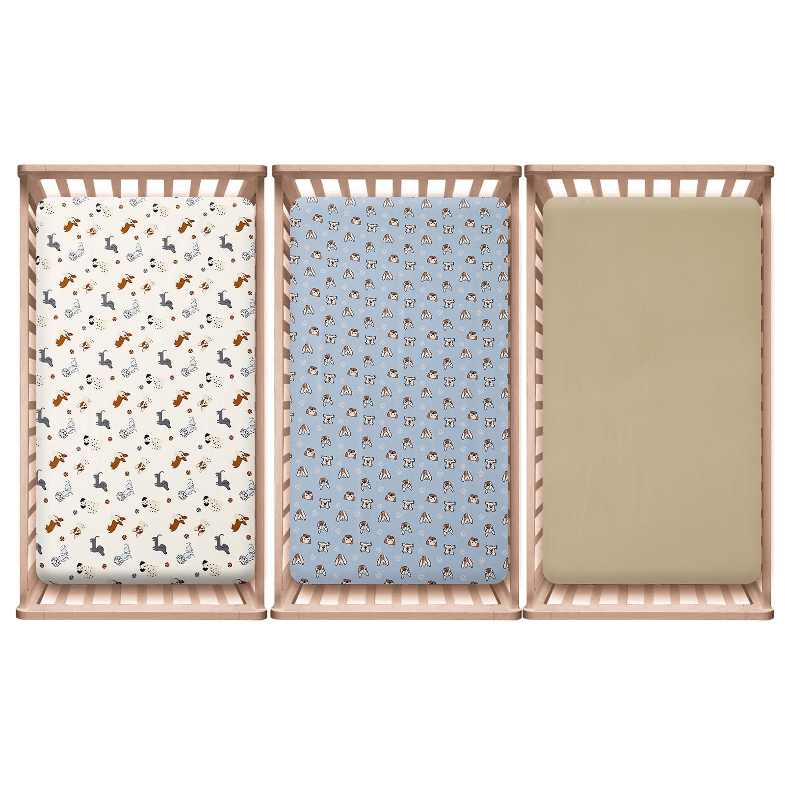 PHF 3-pack sheets feature durable stitching for long-term crib use