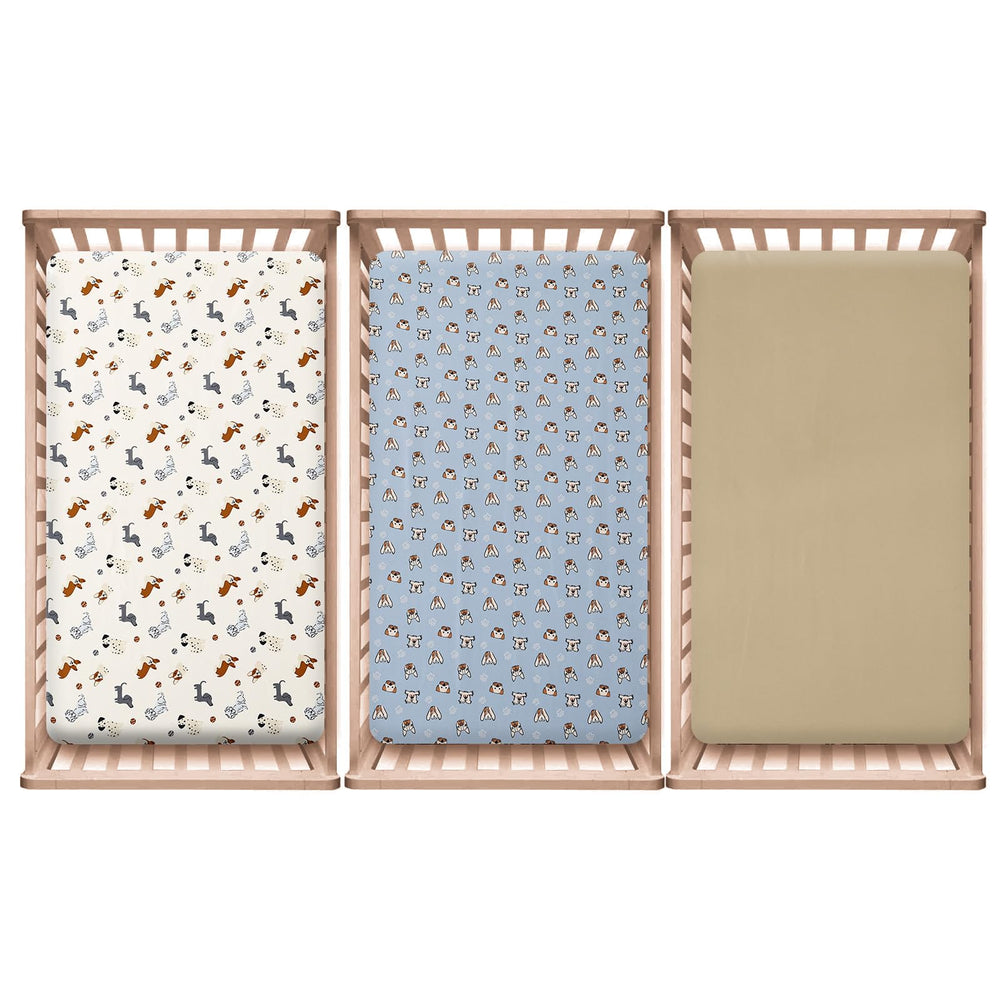 PHF 3-pack sheets feature durable stitching for long-term crib use