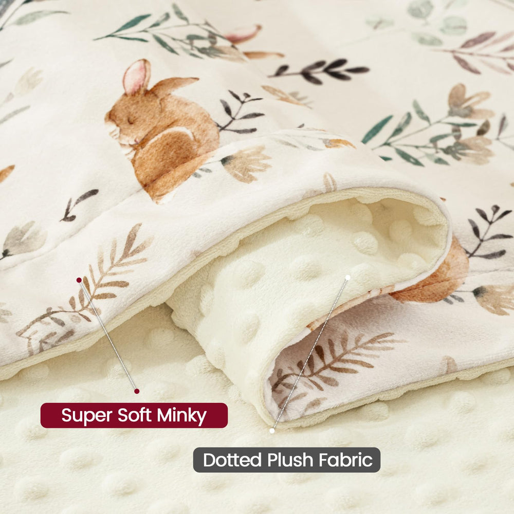 PHF Minky baby blanket lightweight coverage for travel and stroller use.