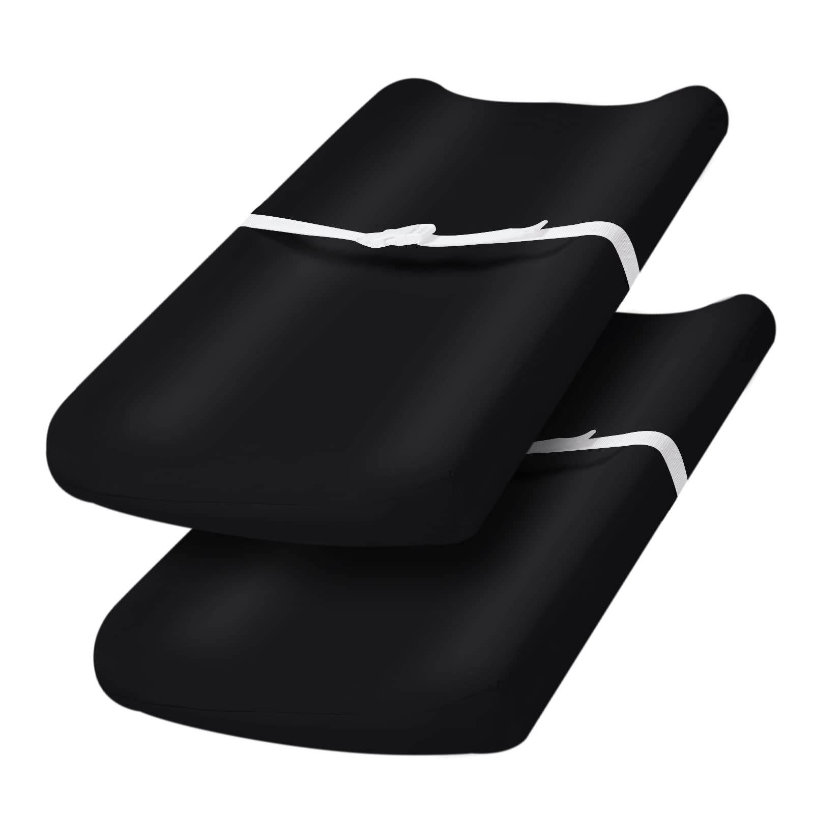PHF black 2-pack changing pad cover, easy setup for standard pads