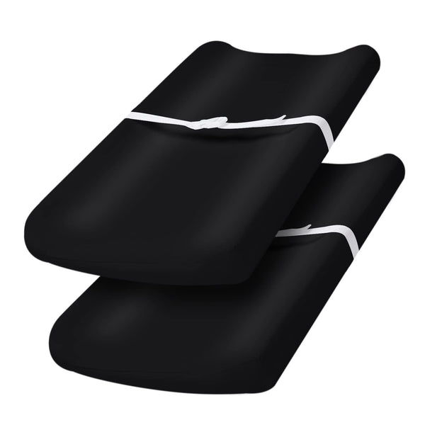 PHF black 2-pack changing pad cover, easy setup for standard pads