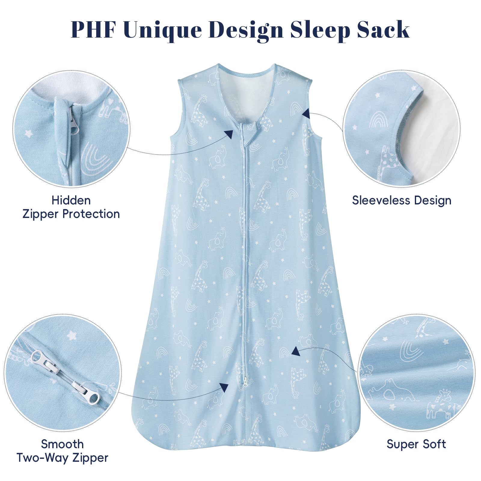 PHF sleeveless design keeps little arms free while staying warm.