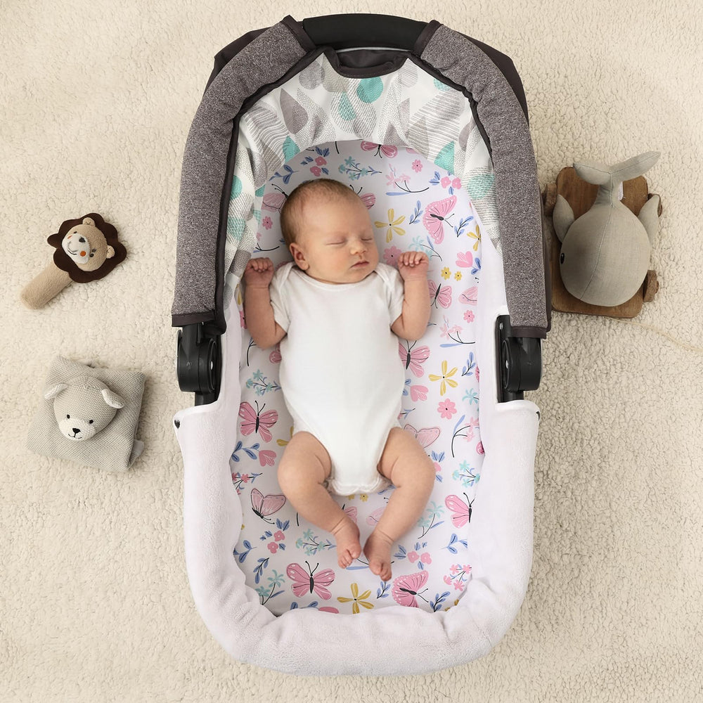 PHF bassinet fabric close-up reveals ultra-soft microfiber texture for baby comfort.