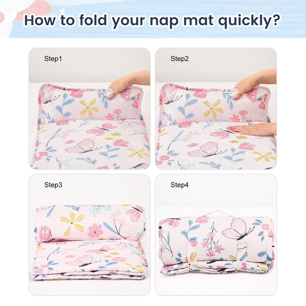 PHF butterfly nap mat size 52 by 20 inches for ages 3-6.