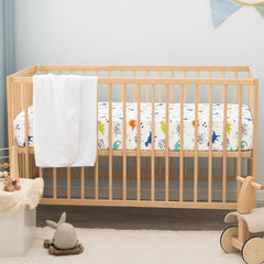 PHF crib sheets elastic band bottom keeps sheets flat and securely in place.