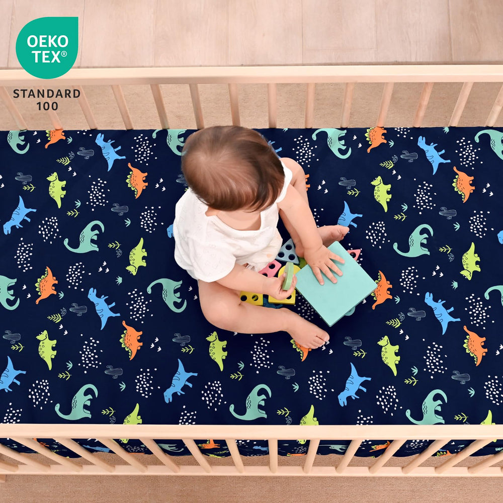 PHF crib sheets fabric texture close-up shows ultra-soft microfiber for gentle nightly use.