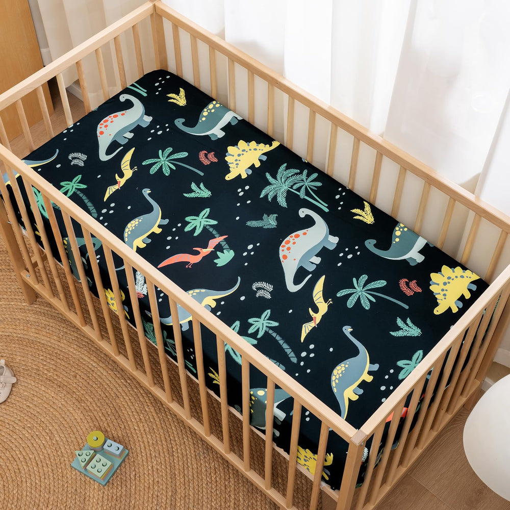 PHF dinosaur crib sheets are easy to wash and quick to dry.