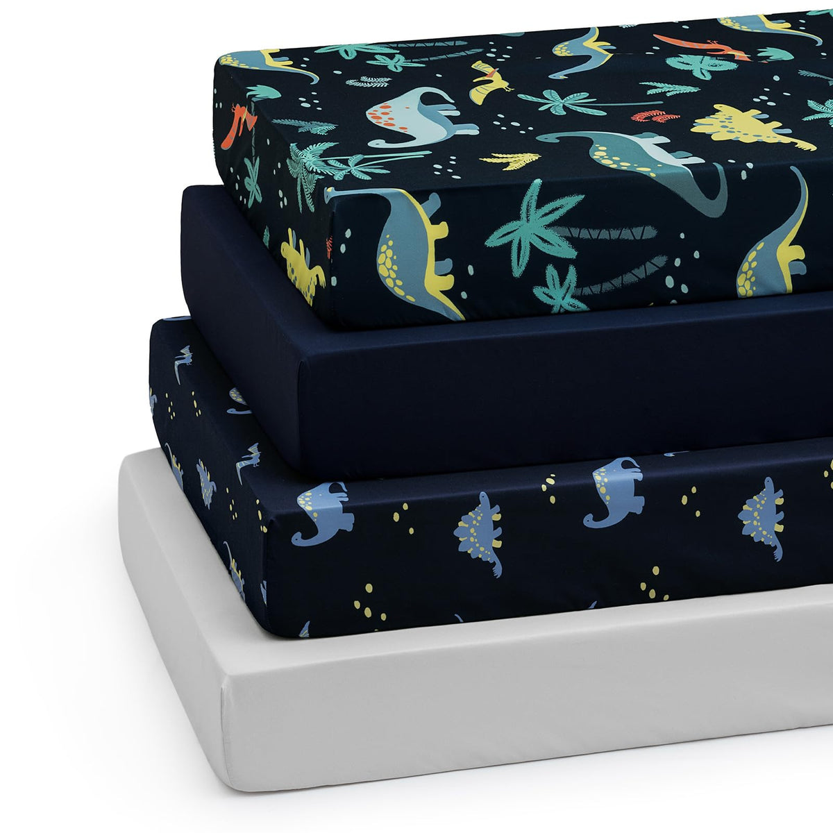 PHF dinosaur crib sheets in soft microfiber for gentle baby sleep.
