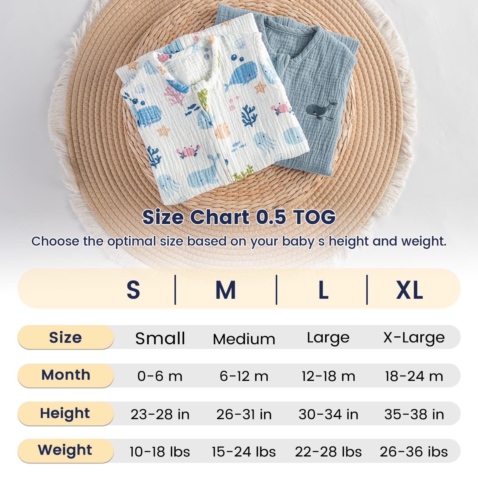 Machine washable PHF sleep sack stays soft after many washes.
