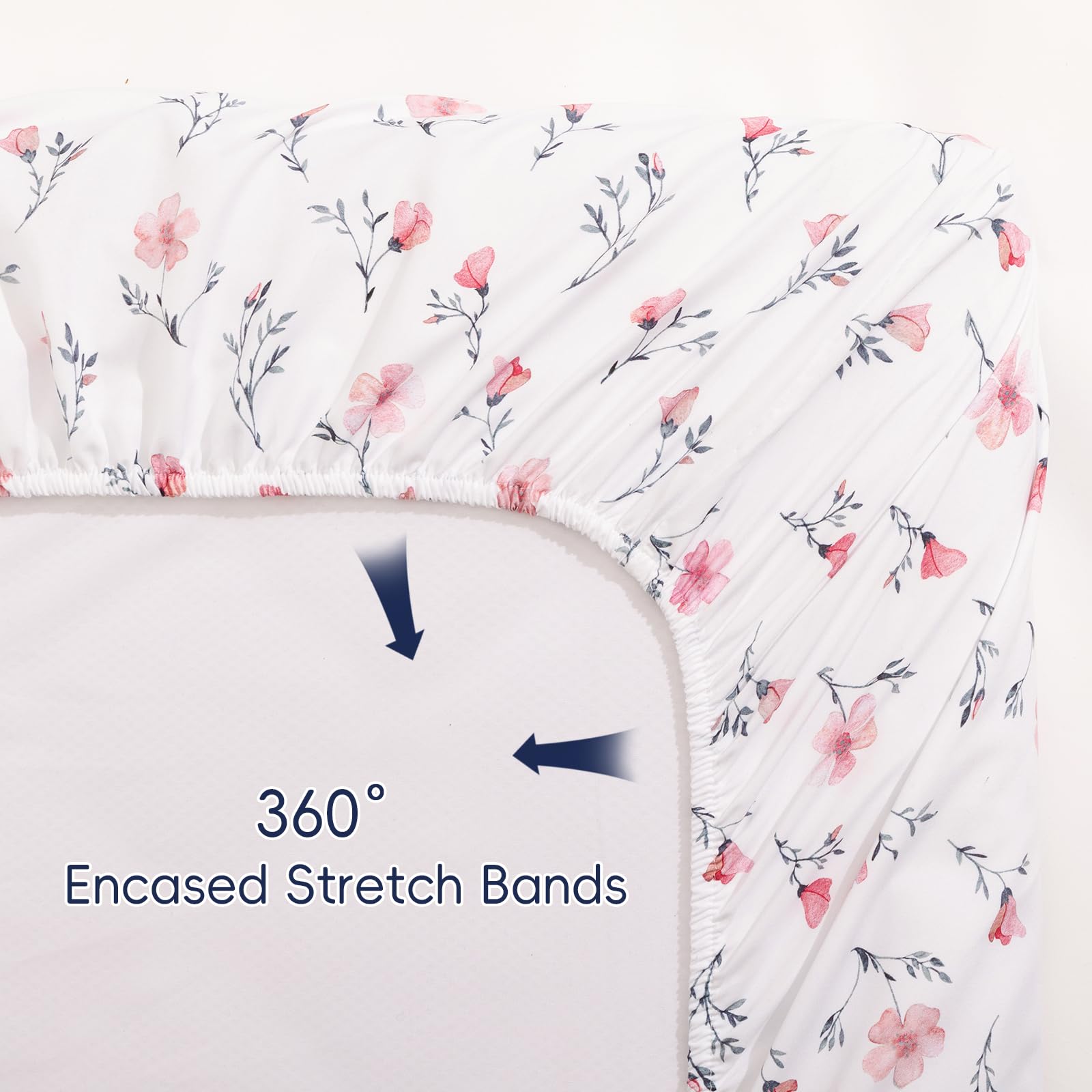 PHF easy-care crib sheet is machine washable and resistant to pilling.