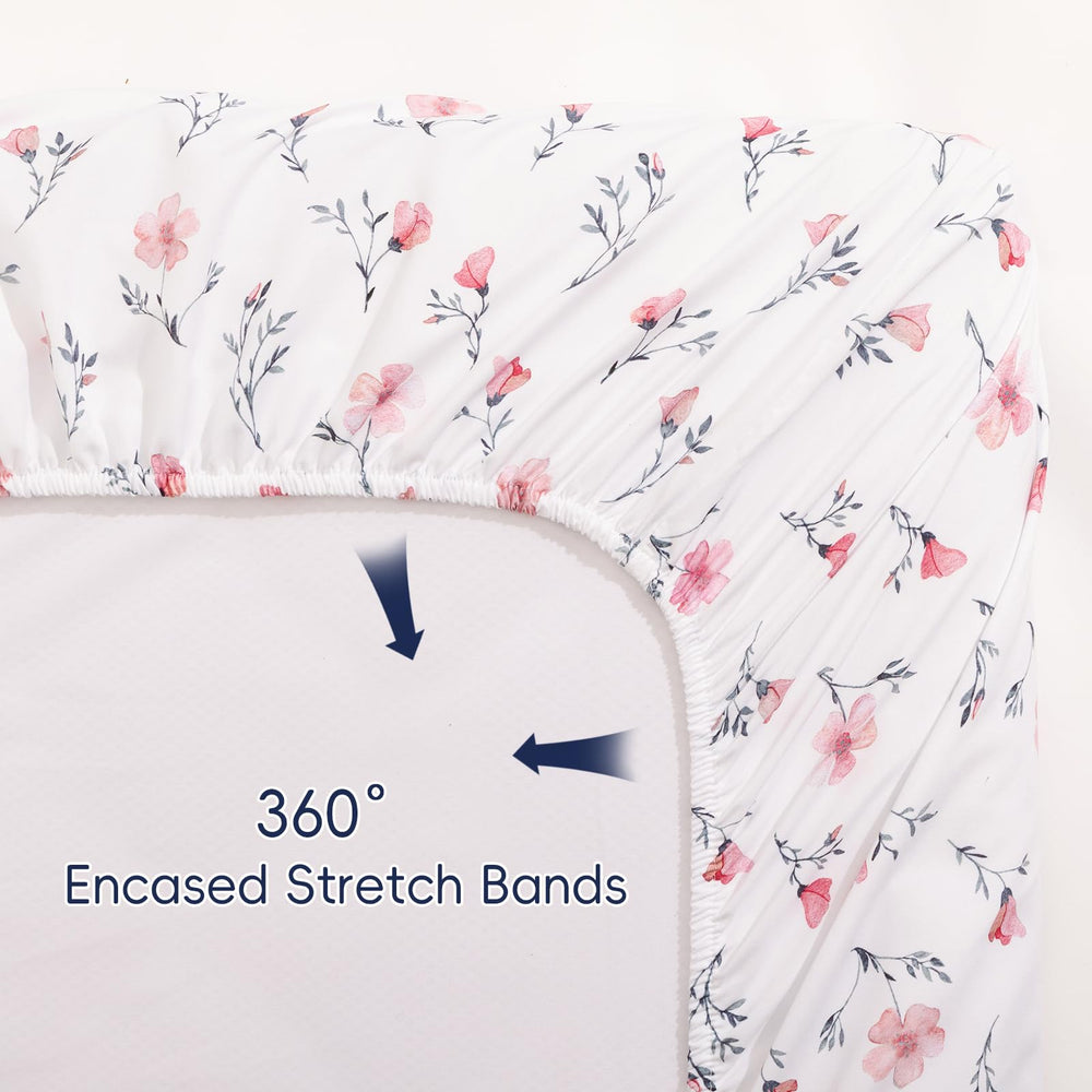 PHF easy-care crib sheet is machine washable and resistant to pilling.