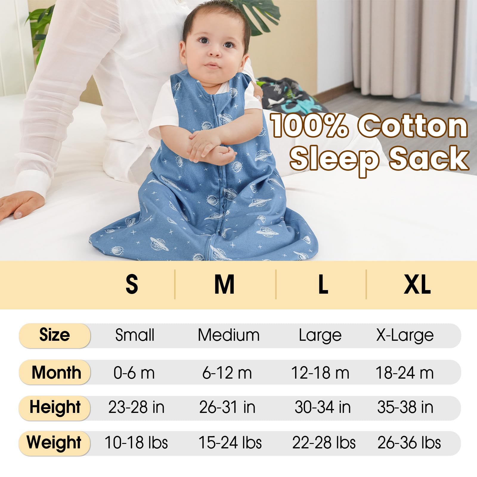 PHF four-size options chart showcased for growing babies
