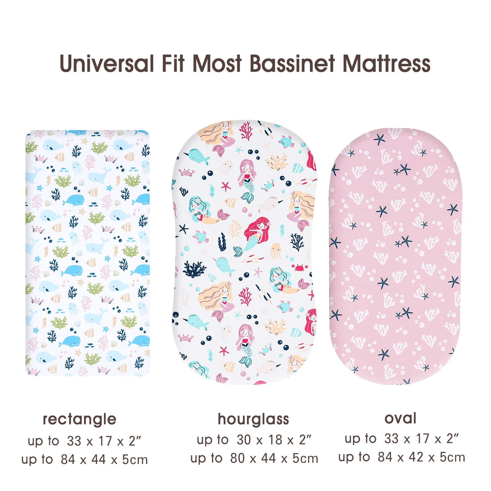 PHF Mermaid pattern adds playful nursery charm to crib decor.