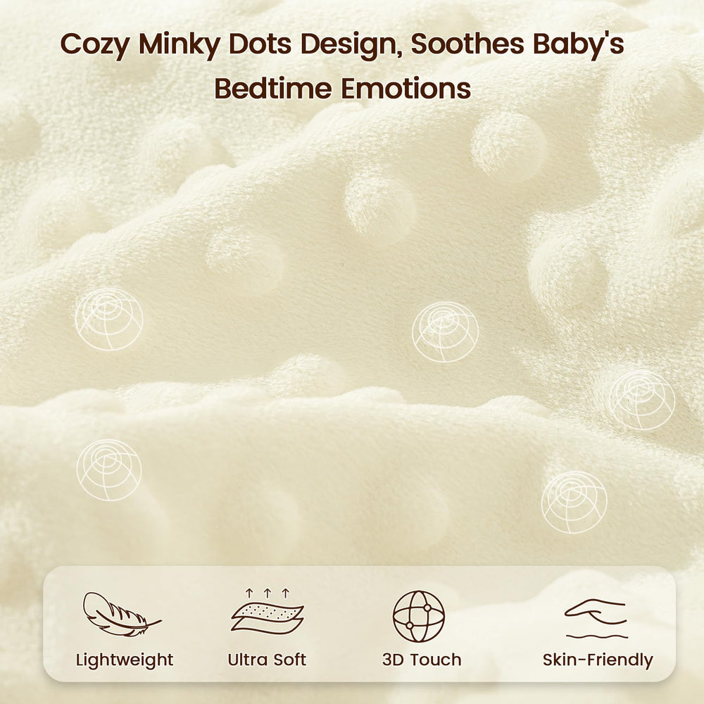 PHF Minky baby blanket reversible design lets you switch sides for different feels.