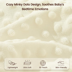 PHF Minky baby blanket reversible design lets you switch sides for different feels.