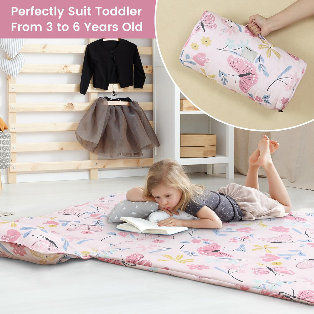 PHF nap mat carrying handle makes transport easy for little ones.