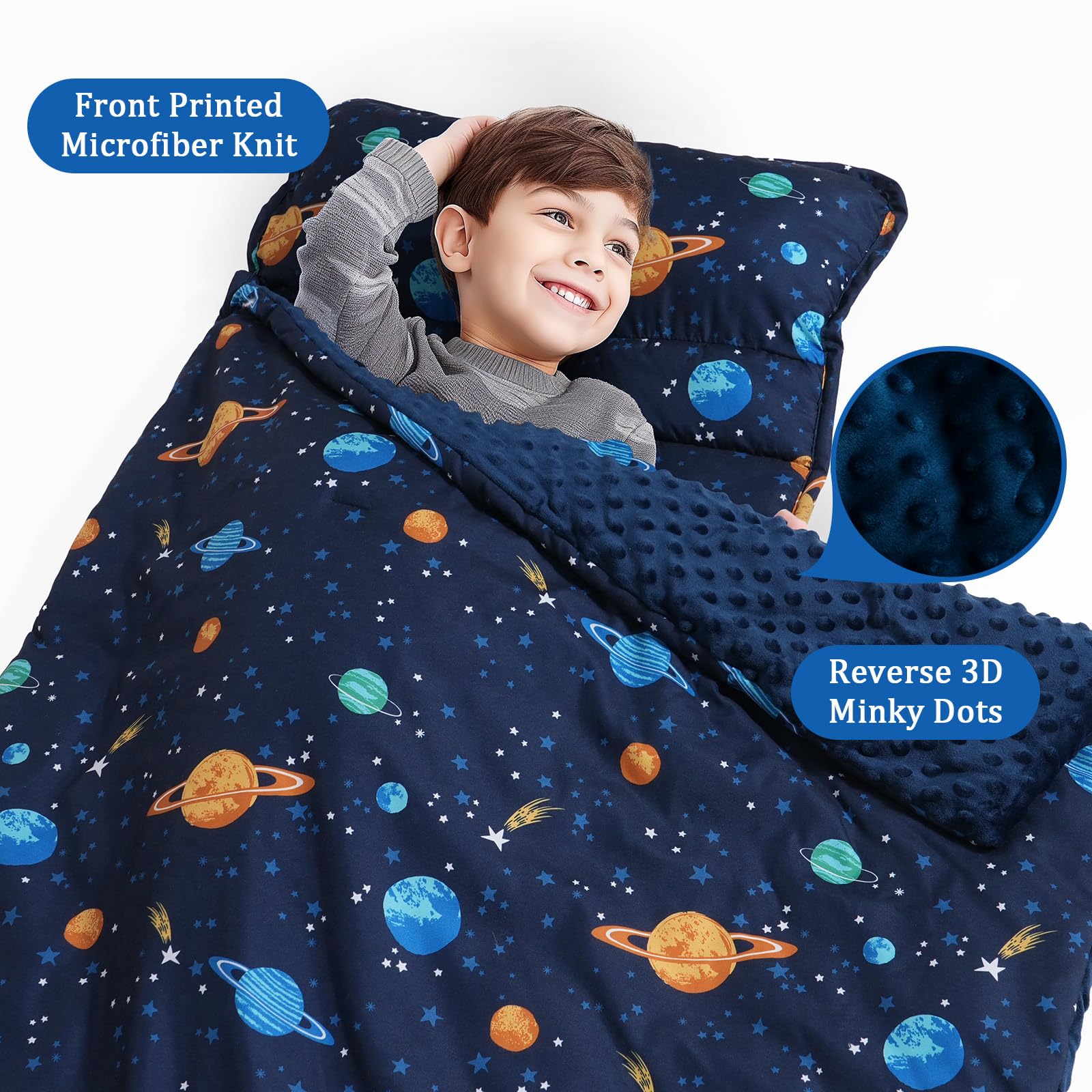 PHF nap mat removable pillow close-up showing simple washing.