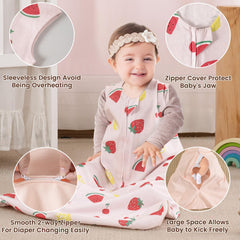 PHF organic cotton wearable blanket with 2-way zipper for easy night changes.