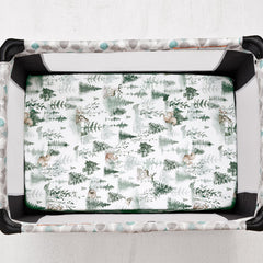 PHF Pack N Play woodland sheet with pocket, snug placement for portable mattresses