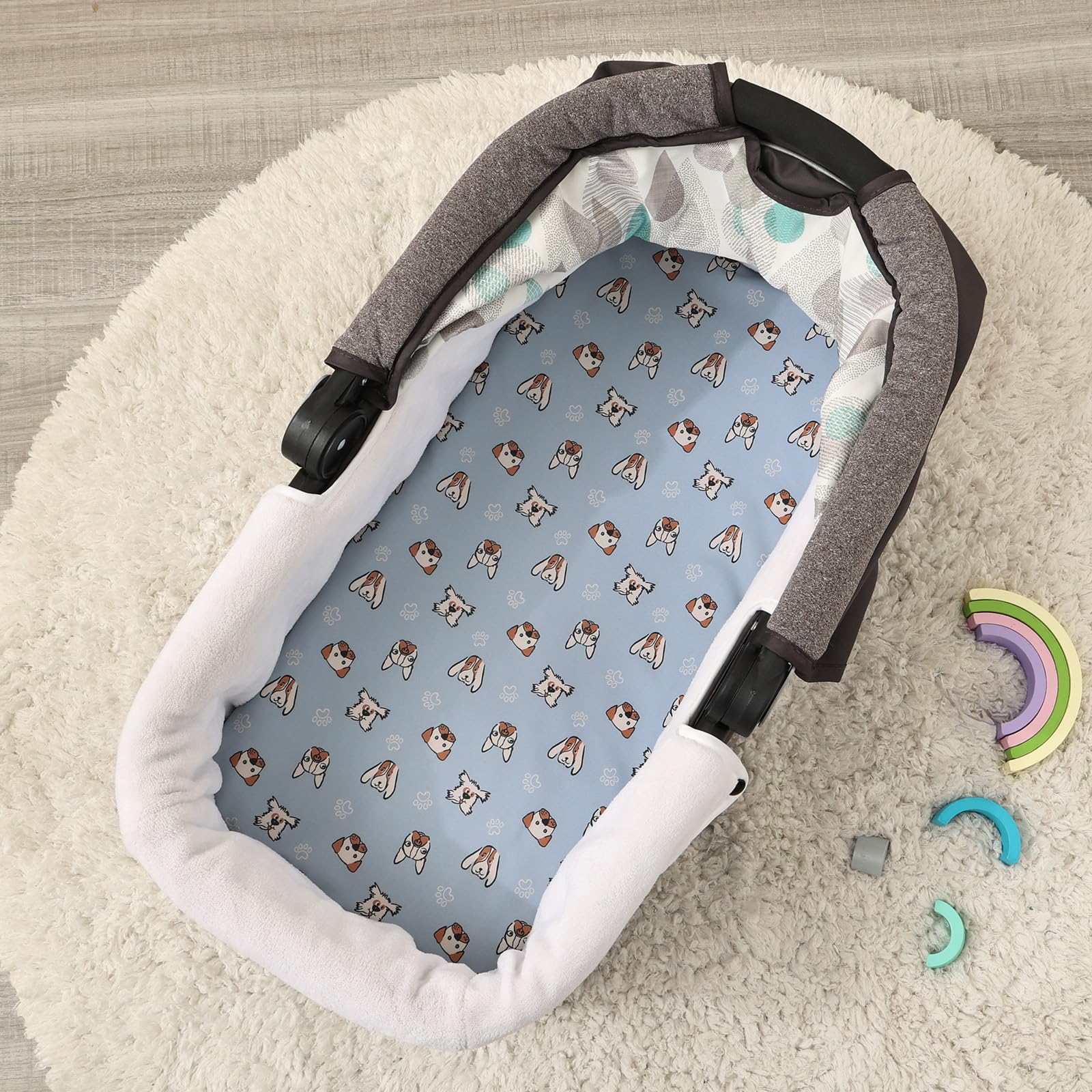 PHF pet dog-pattern design adds charming nursery decor without being overly childish.
