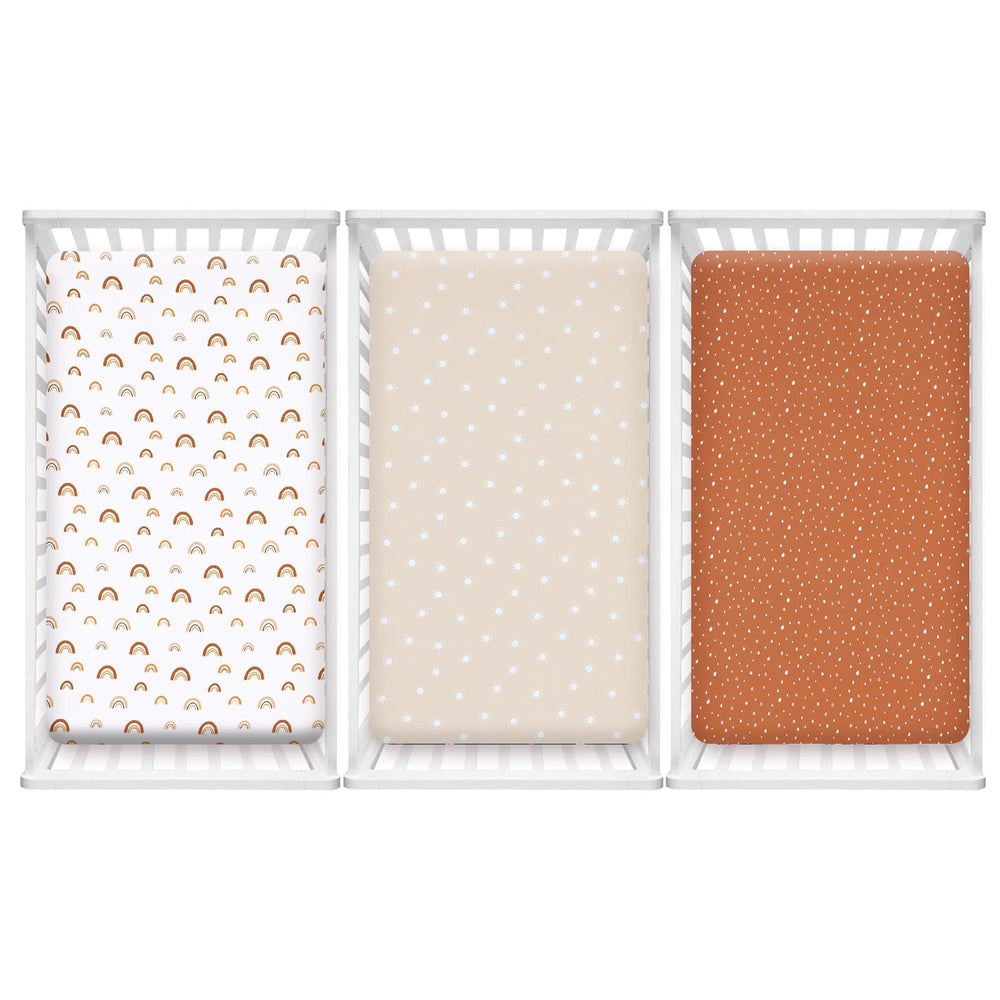 PHF rainbow crib sheet backdrop for baby photos and calm sleep