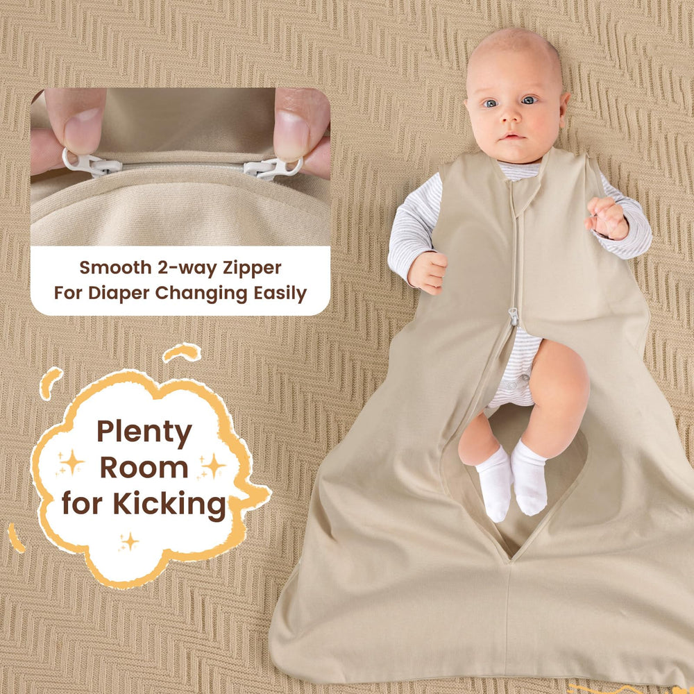 PHF roomy hip-design sleep sack allows natural leg movement.