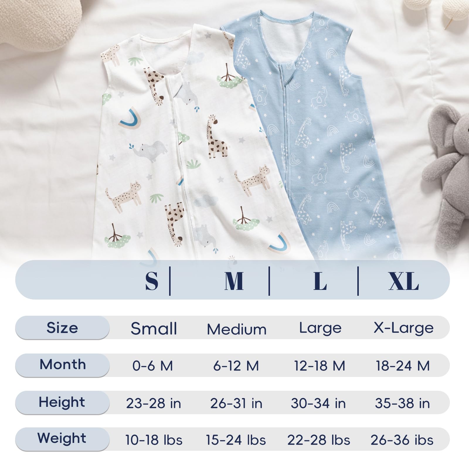 PHF TOG 0.5 sleep sack suits all seasons with breathable warmth.
