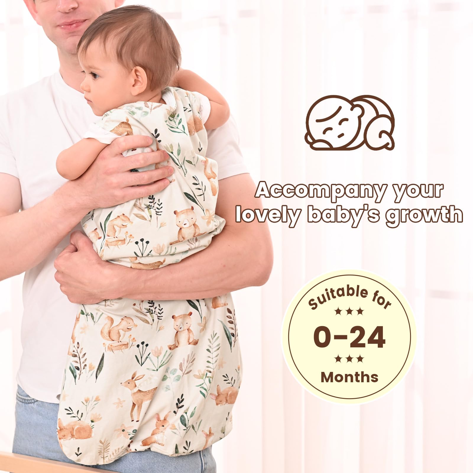 PHF woodland pattern adds cozy aesthetic for bedtime routines.