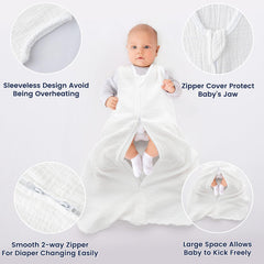 PHF sleep sack zipper protector detail emphasizing chin and belly protection.