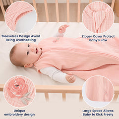 PHF sleep sack with zipper protector and top cover keeps chin safe.
