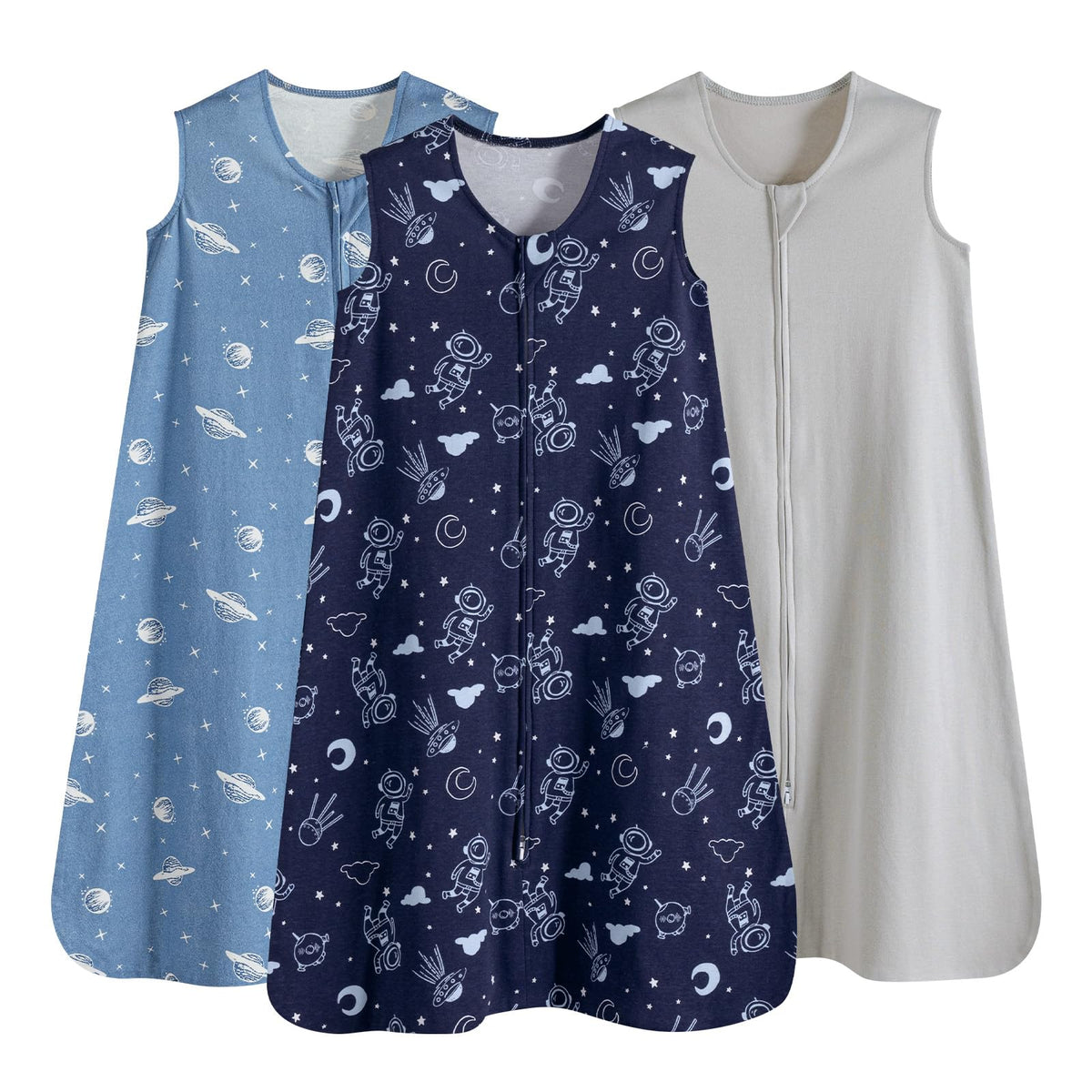 PHF Soft Baby Sleep Sack in navy space close-up showing softness and warmth