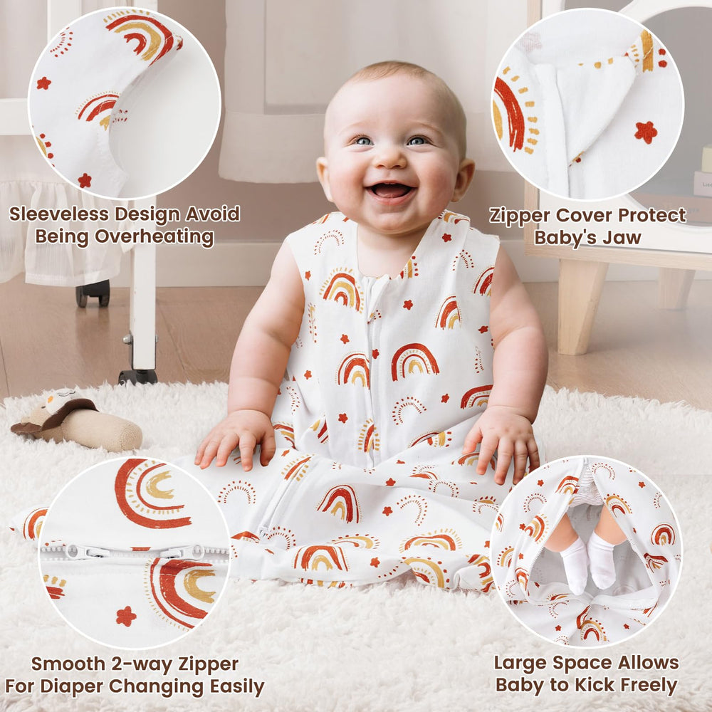 PHF Sleep Sack zipper detail highlights easy night-time diaper changes.