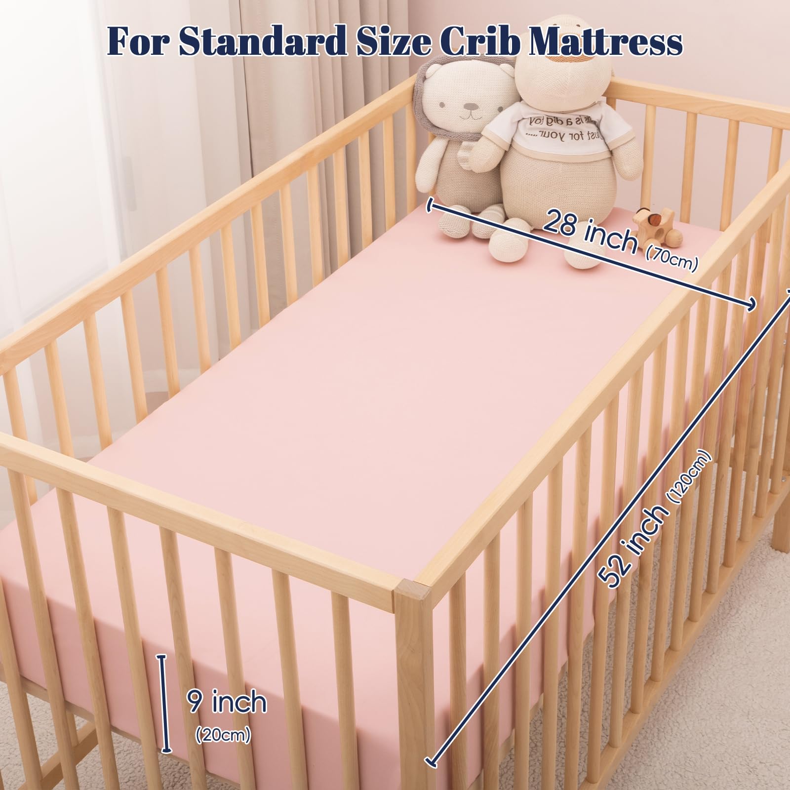 PHF soft-microfiber-crib-sheets are gentle on skin and durable.